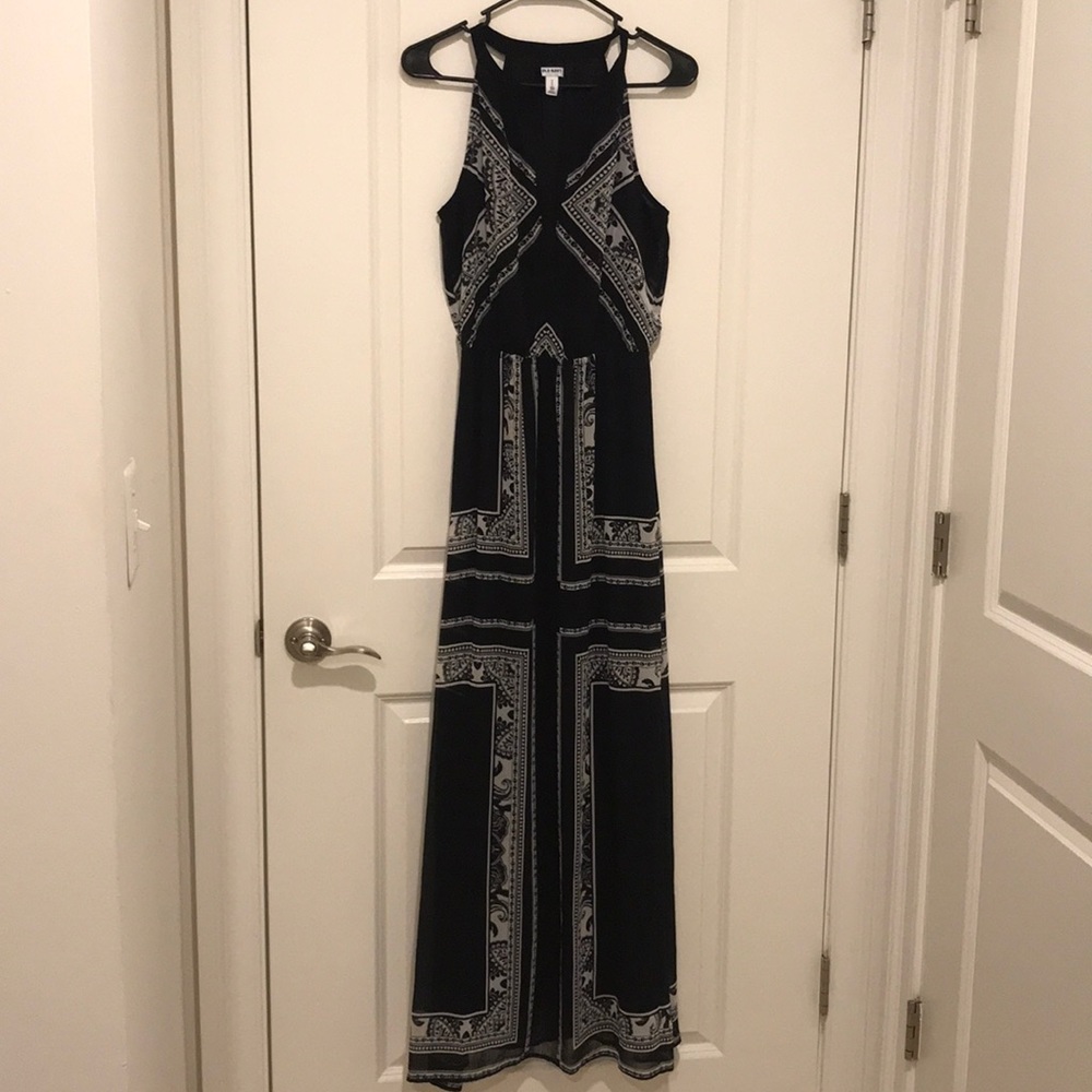 Old Navy Tall black and white maxi dress.